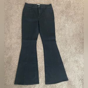 high waisted black flare jeans